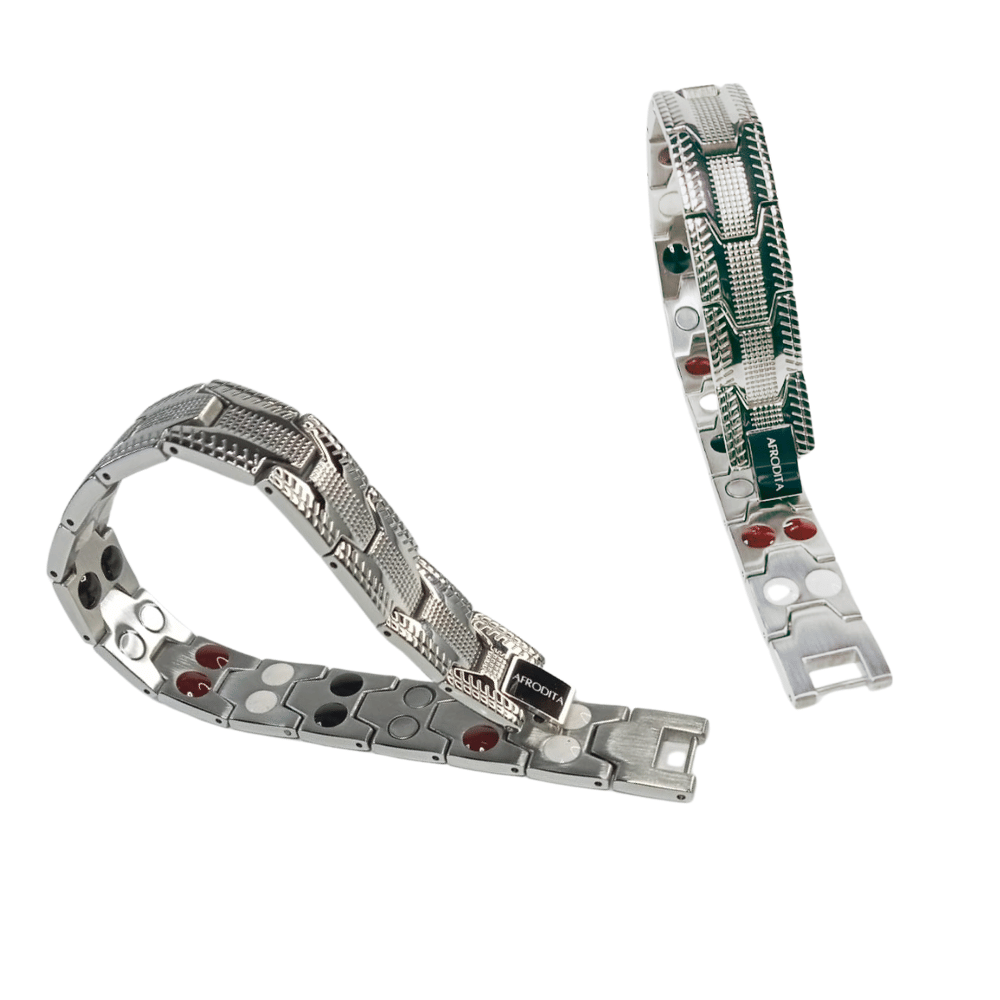 Pulsera Magnética Saludable Titanio Plata Modelo YSB-22