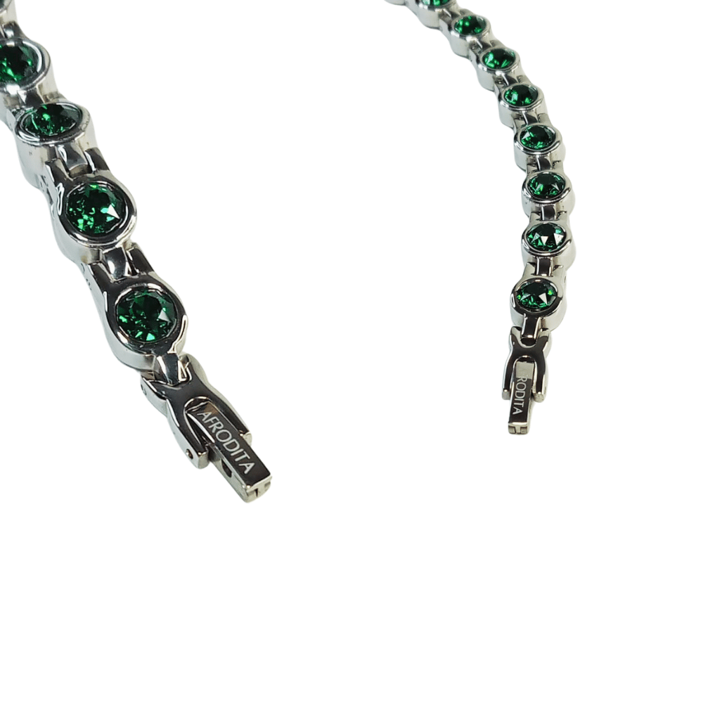 Pulsera Magnética Saludable Con Brillantes de Swarovski Green