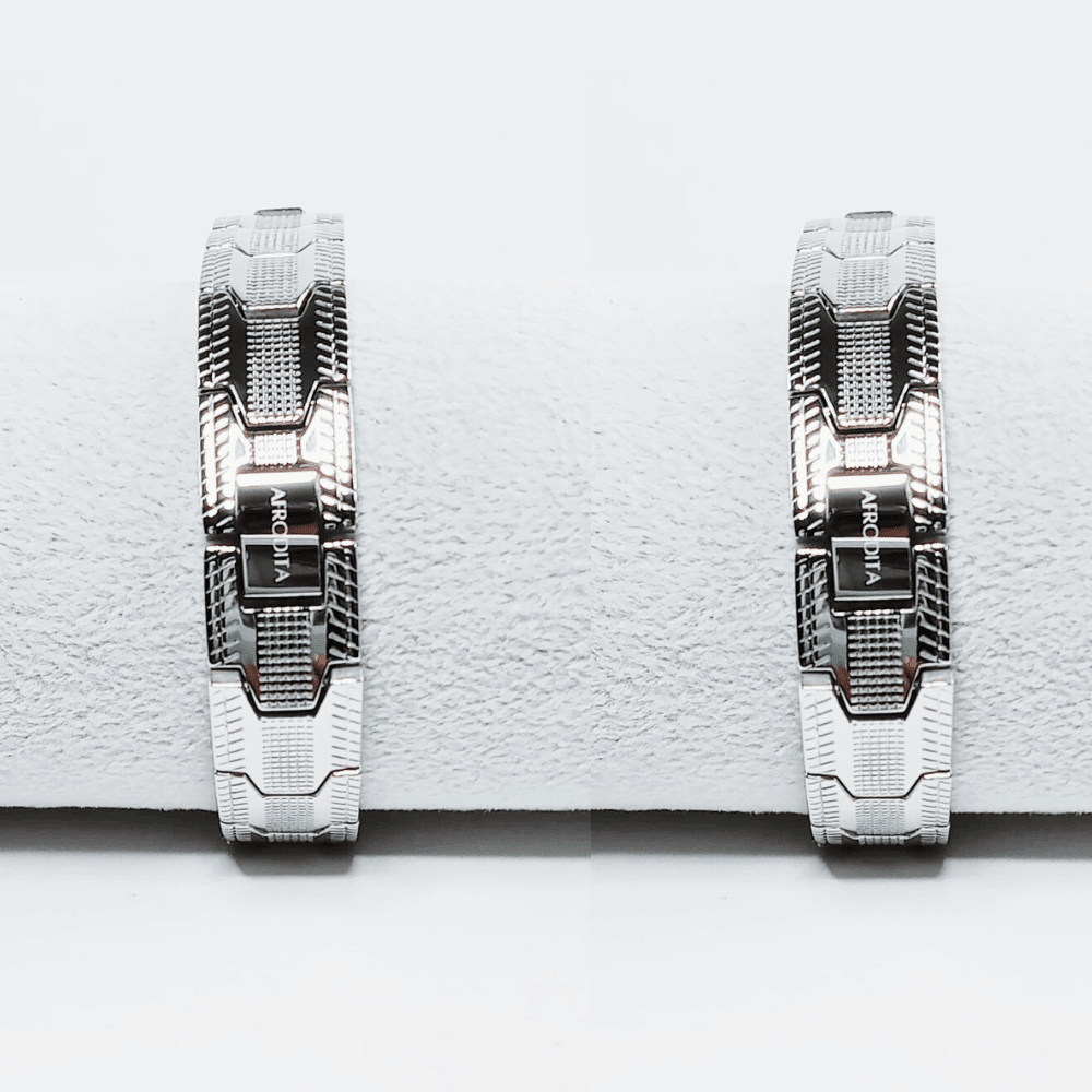 Pulsera Magnética Saludable Titanio Plata Modelo YSB-22