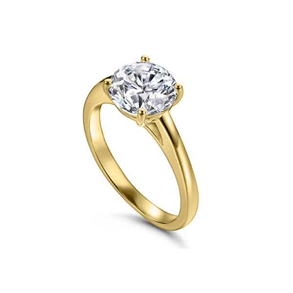 Anillos de Compromiso de Plata Bañado en Oro 18K Modelo 362