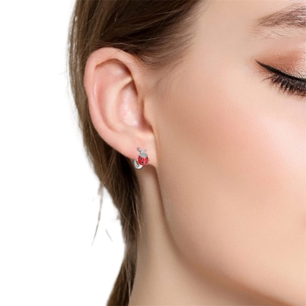 Arete de Plata 925 Modelo Mariquita