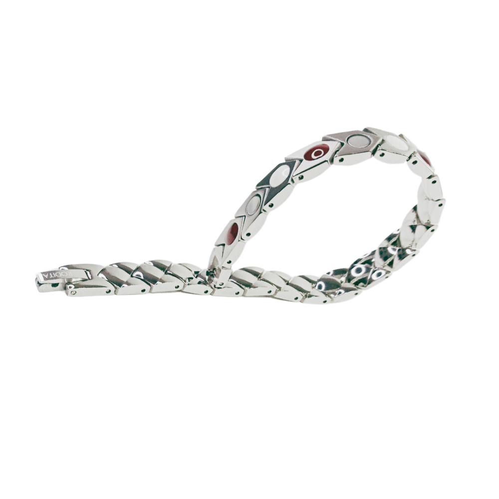 Pulsera Magnética Saludable Titanio Plata Modelo YSB-146