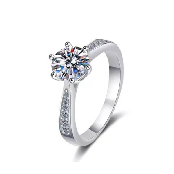 Anillo de Compromiso de Plata Modelo 347