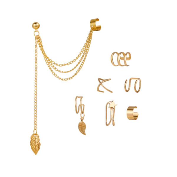 Set de 7 Pendientes Clip para Cartílago