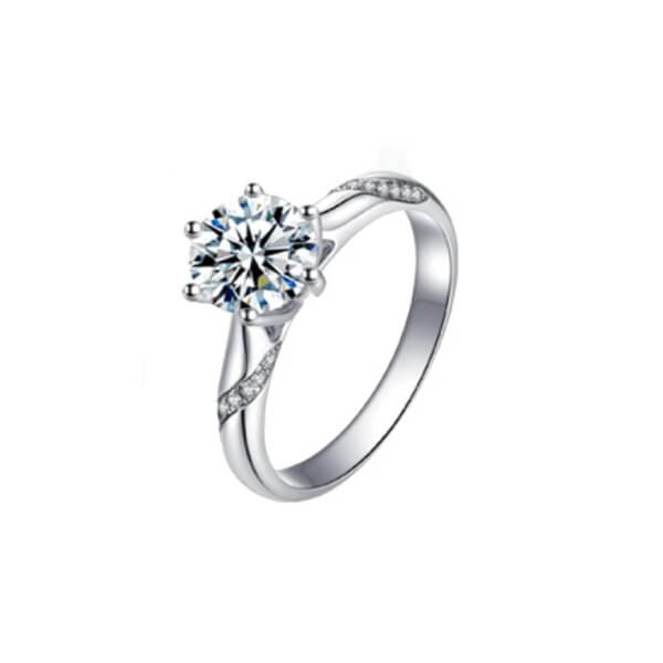 Anillo de Compromiso de Plata Modelo 345