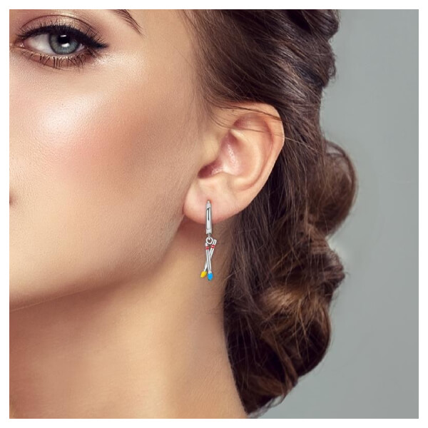 Pendientes Aretes de Plata 925 Modelo Artist