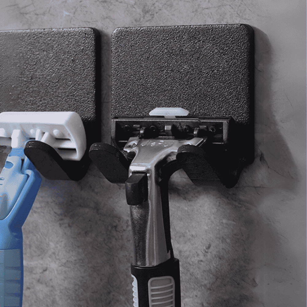 Set x 2 Colgador Adhesivo para Afeitador Blanco y Negro