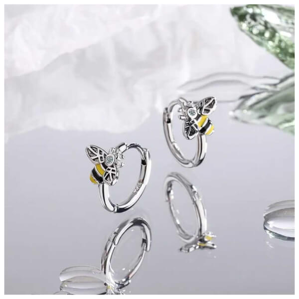 Pendientes de Plata S925 Abejita