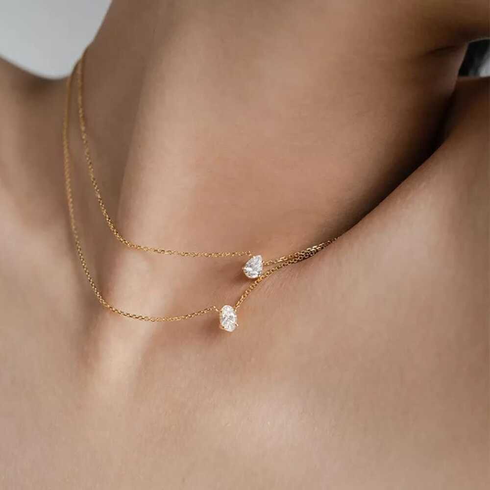Set 2 Collares para Mujer Bañados en Oro 18k