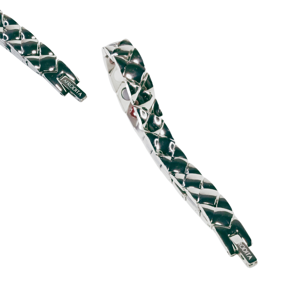 Pulsera Magnética Saludable Titanio Plata Modelo YSB-146