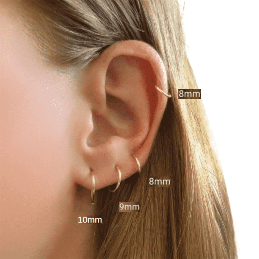 Aretes de Argolla de Plata 925 Modelo Huggies