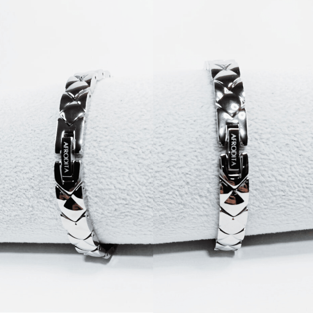 Pulsera Magnética Saludable Titanio Plata Modelo YSB-146