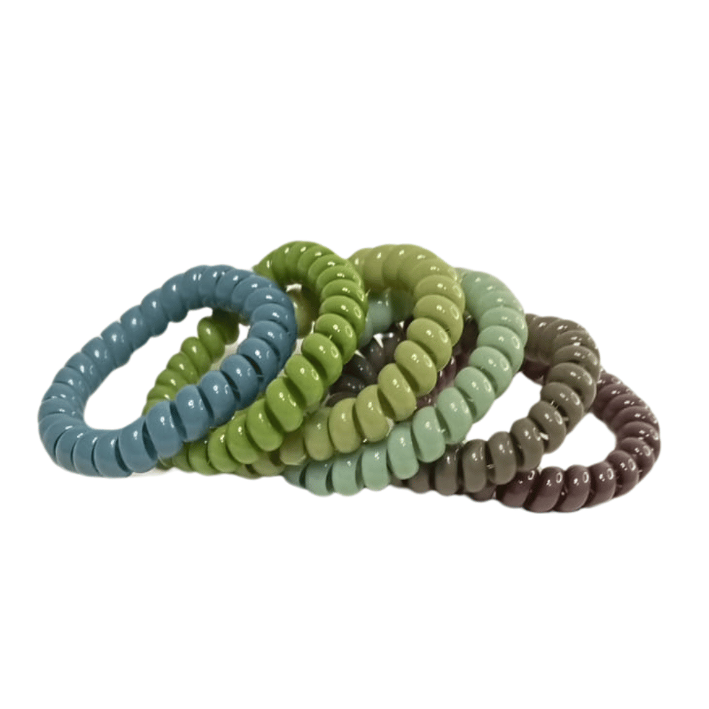 Pack x 6 Ligas de Goma en Espiral para el Cabello EC650