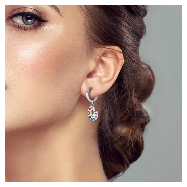 Pendientes Aretes de Plata 925 Modelo Artist