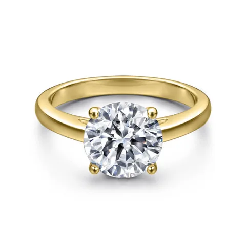 Anillo de Compromiso Afrodita 362A Plata Maciza Bañado en Oro 18K