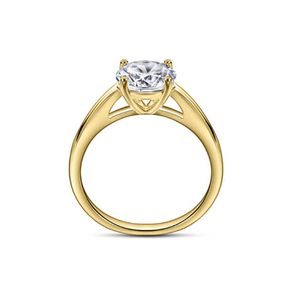 Anillos de Compromiso de Plata Bañado en Oro 18K Modelo 362