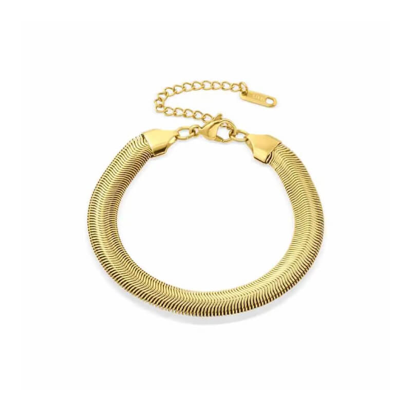Pulsera Mujer Serpiente Bañado en Oro