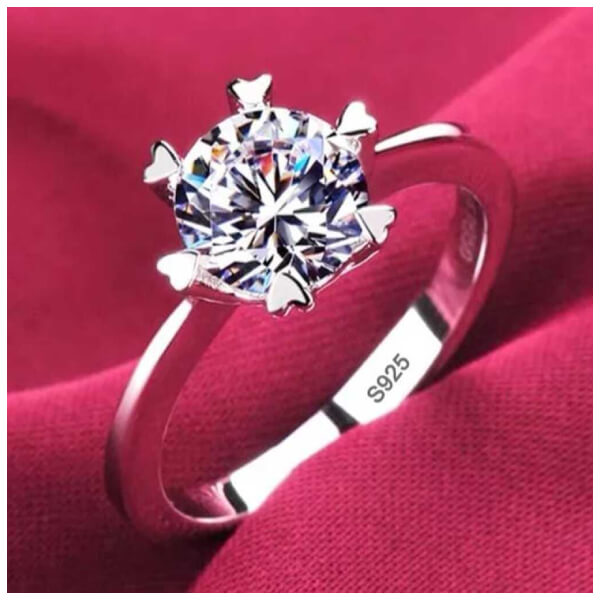 Anillo de Compromiso de Plata Modelo 349