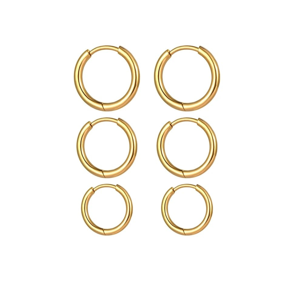 Aretes de Argolla de Plata 925 Modelo Huggies