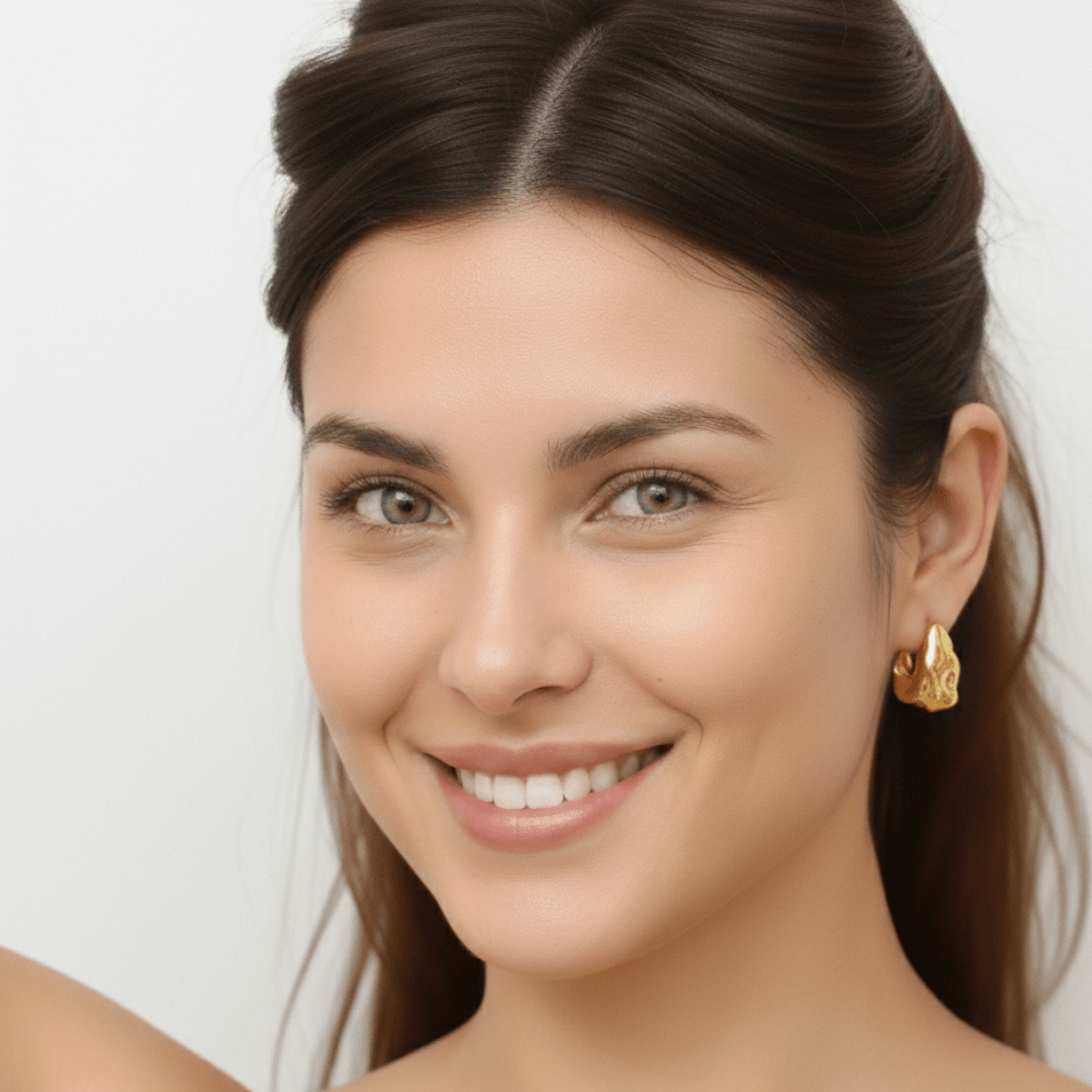 Aretes Pendientes Afrodita Modelo Eva - Dorado - T/U