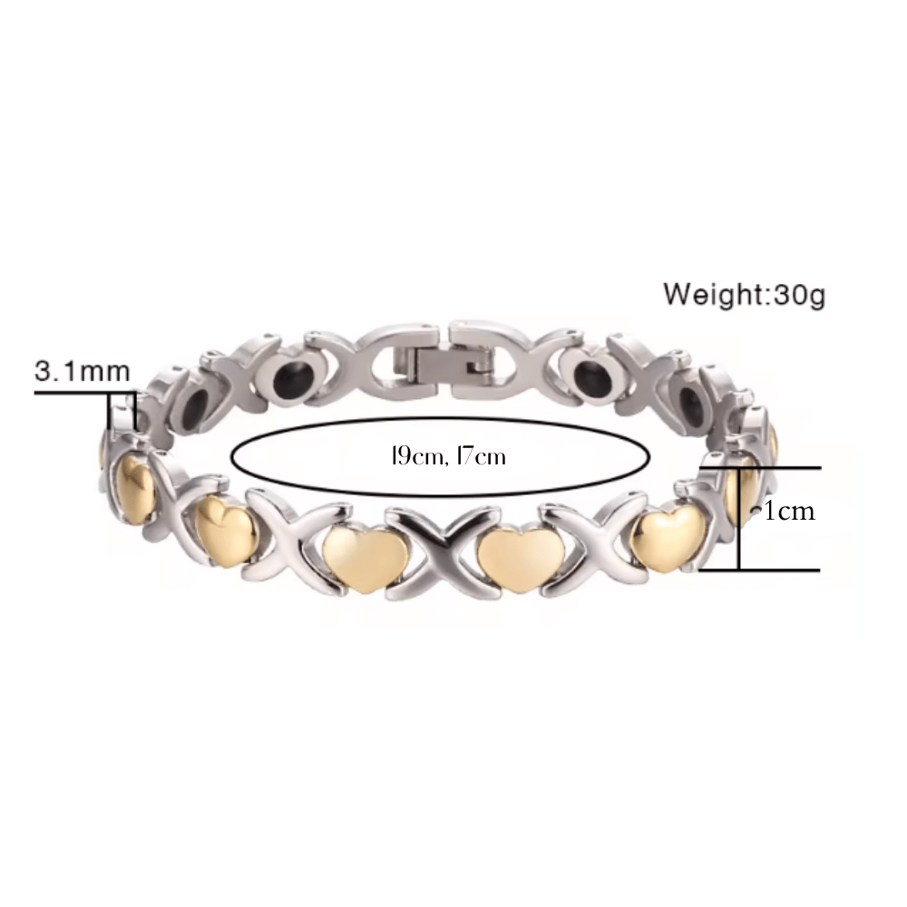 Pulsera Magnética Funcional Titanio con Germanio YSMGB-112