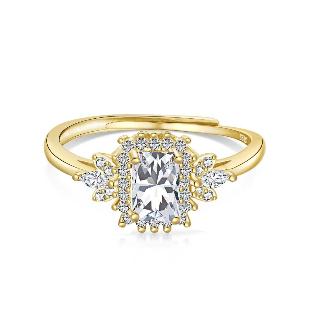 Anillos de Compromiso Redimensionable de Plata Modelo 360