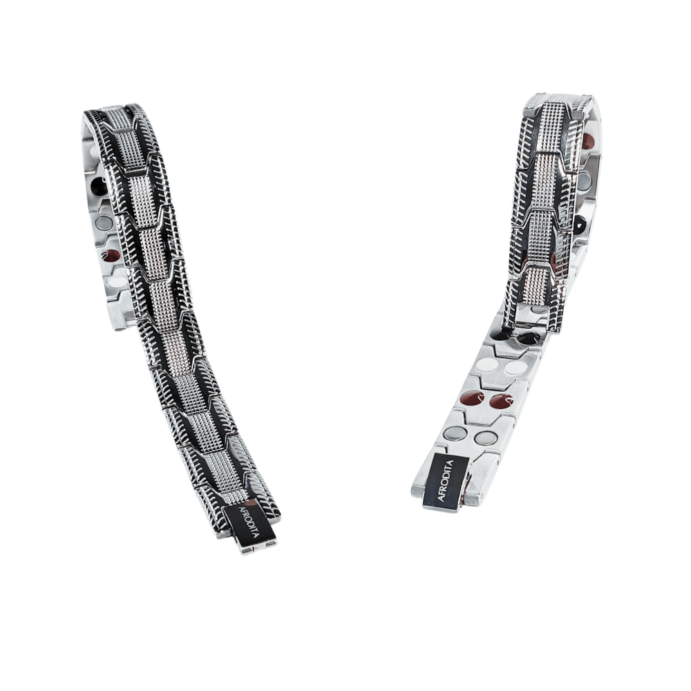 Pulsera Magnética Saludable Titanio Plata Modelo YSB-22