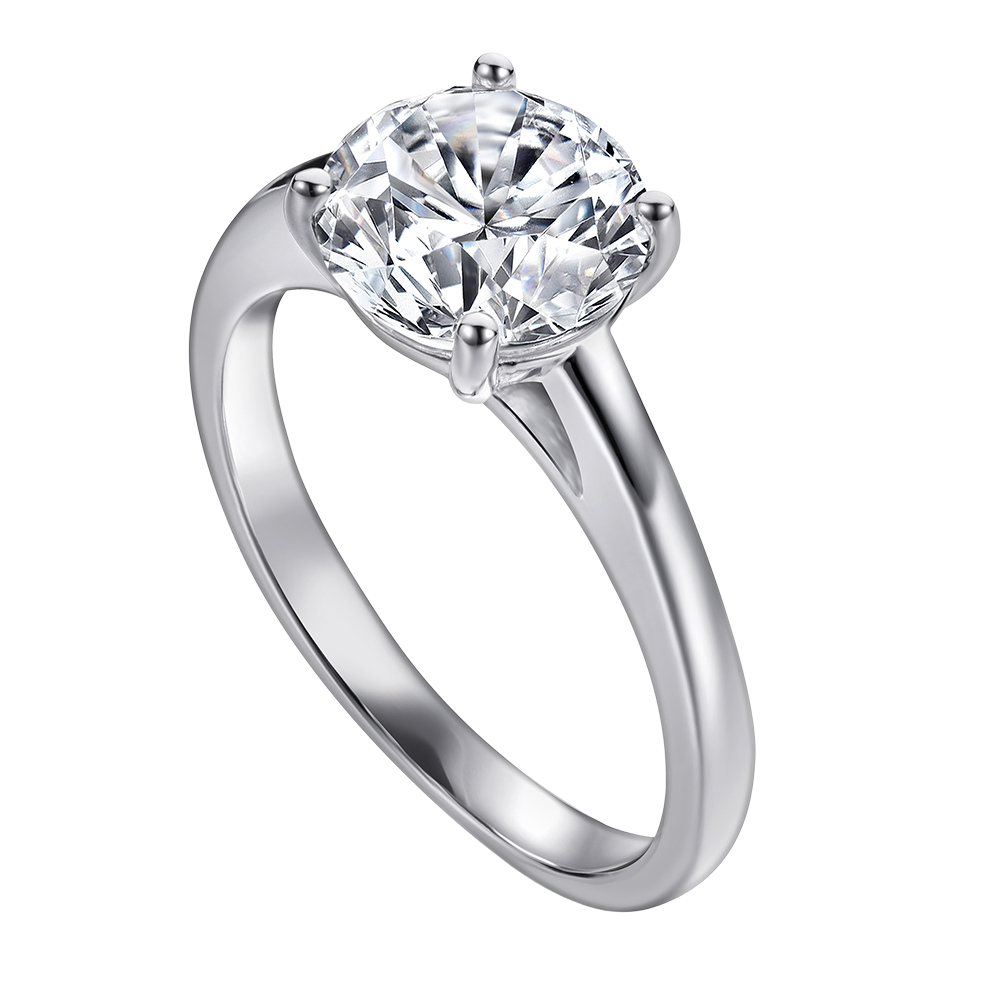 Anillos de Compromiso de Plata Maciza 925 Modelo 362 - Plateado - 8