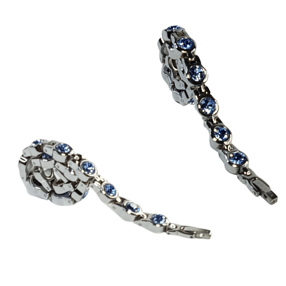 Pulsera Magnética Saludable con Brillantes de Swarovski Light Blue