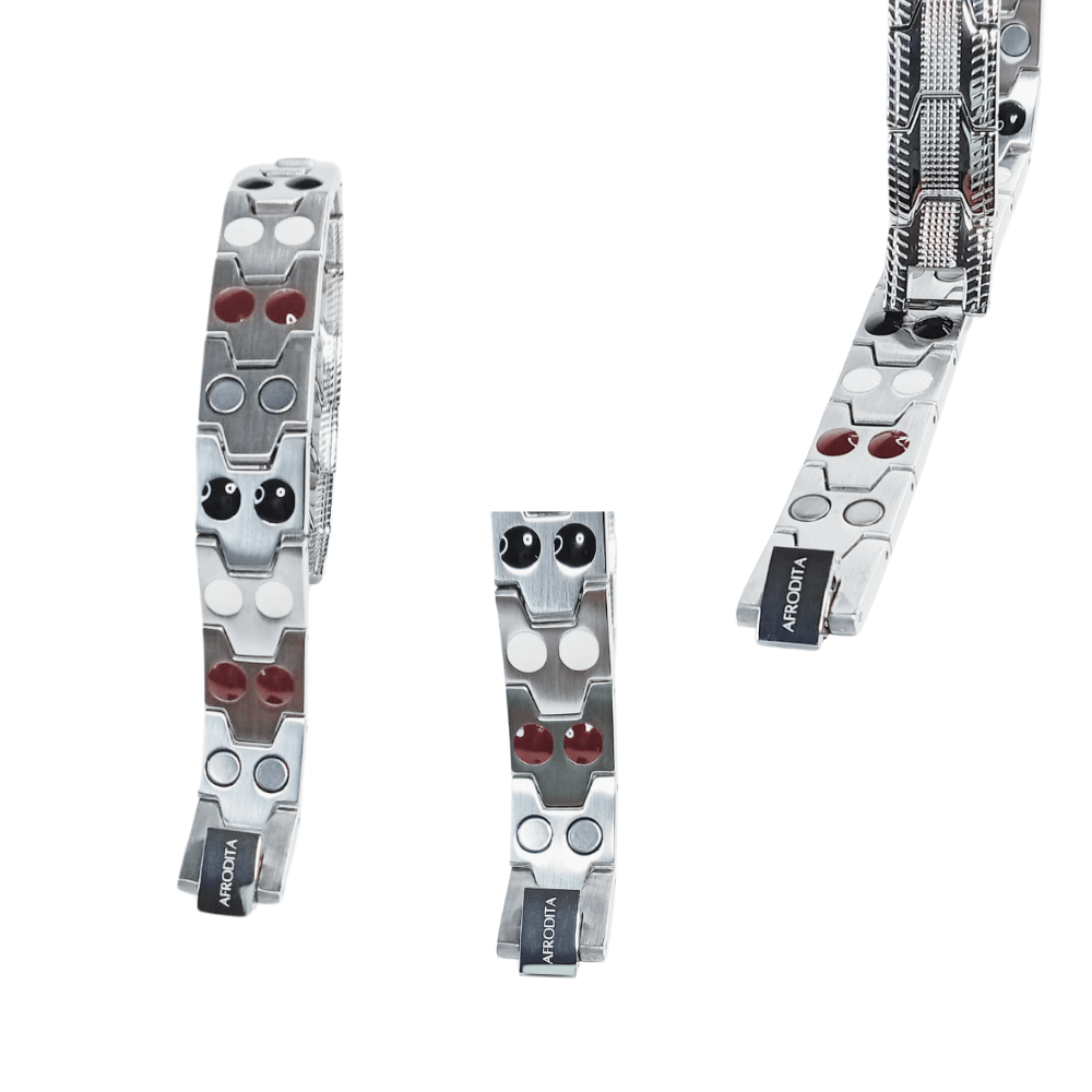 Pulsera Magnética Saludable Titanio Plata Modelo YSB-22