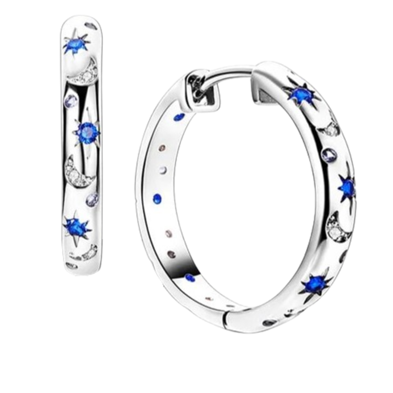 Pendientes Aretes de Plata 925 Modelo Pandora - Plateado - Estandar