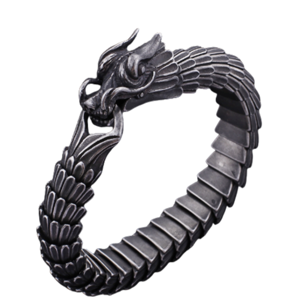 Pulsera Dragón Negro Para Hombre
