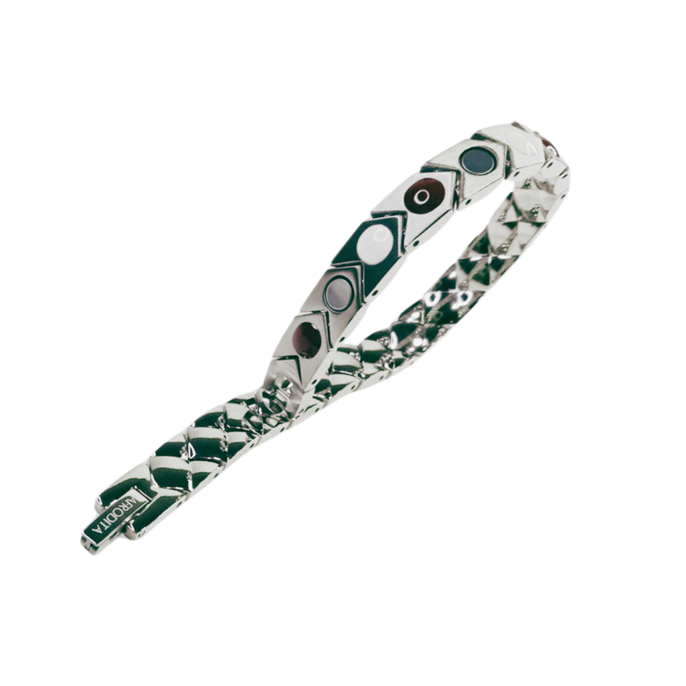Pulsera Magnética Saludable Titanio Plata Modelo YSB-146