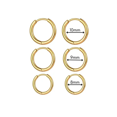 Aretes de Argolla de Plata 925 Modelo Huggies