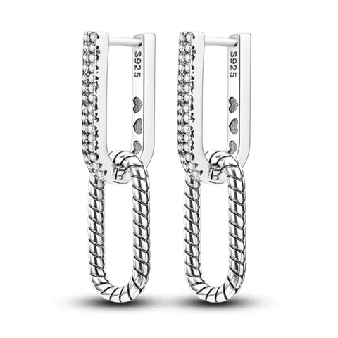 Arete de Plata 925 Modelo Chained