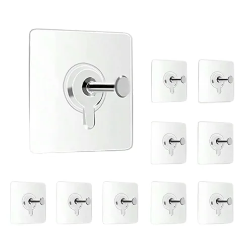 Set X 20 Ganchos de Pared Adhesivos Modelo Botón
