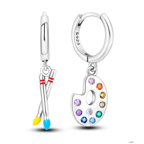 Pendientes Aretes de Plata 925 Modelo Artist