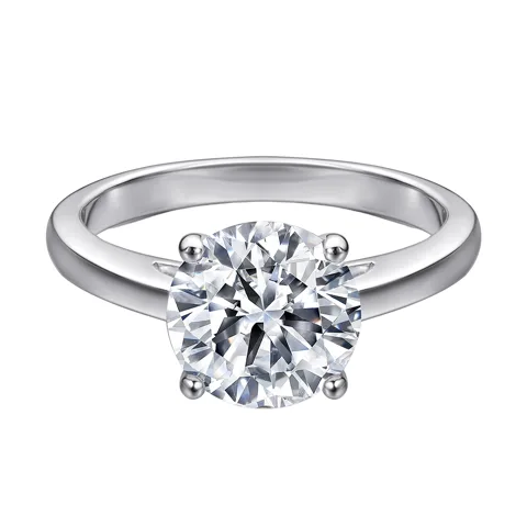 Anillo de Compromiso Afrodita 362B Plata Maciza con Baño de Oro Blanco