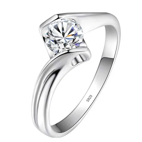 Anillo de Compromiso de Plata Modelo 359