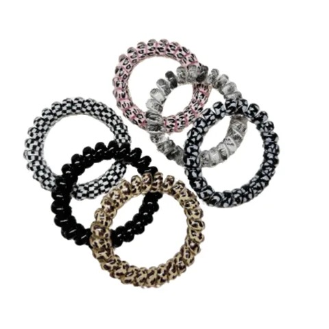 Pack x 6 Piezas de Ligas de Cordón de Leopardo para el Cabello