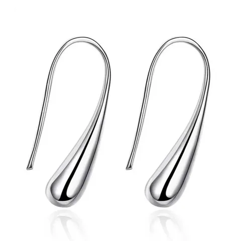 Arete de Plata para Mujer Modelo Gota de Agua