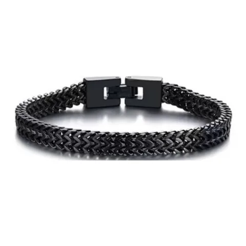 Brazalete Pulsera Cola de Zorro Negro para Hombre