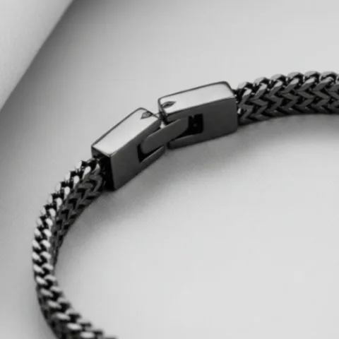 Brazalete Pulsera Cola de Zorro Negro para Hombre