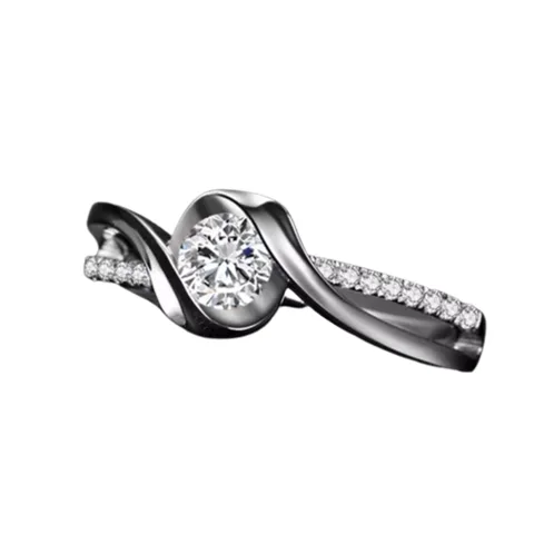 Anillo de Compromiso de Plata 925 Modelo 357