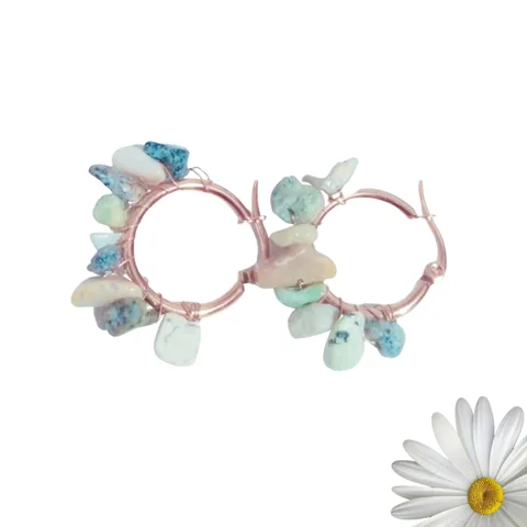Aretes para Mujer con Piedras Naturales
