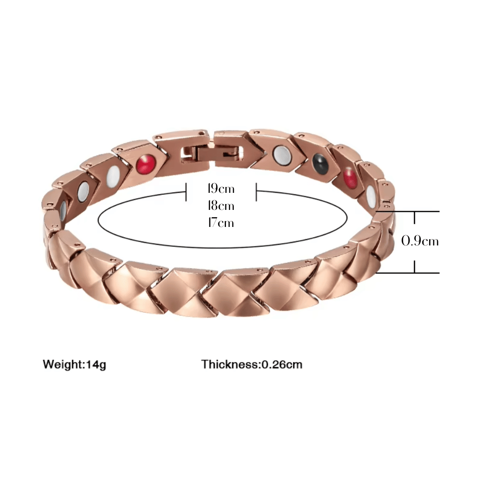 Pulsera Magnética Saludable Titanio Rose Gold YSB-146